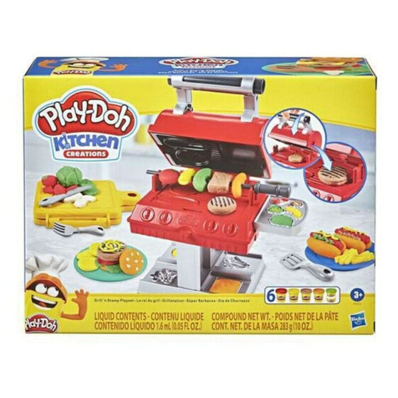 Пластилиновая игра Kitchen Creations Play-Doh Kitchen Creations Grill 'n Stamp Пластик Разноцветный