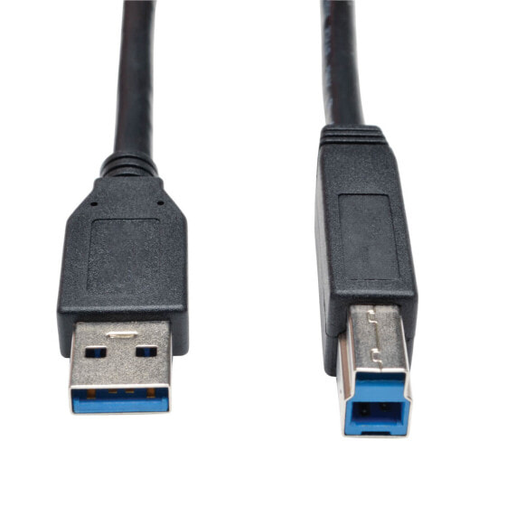 Tripp U322-015-BK USB 3.2 Gen 1 SuperSpeed Device Cable (A to B M/M) Black - 15 ft. (4.57 m) - 4.57 m - USB B - USB A - USB 3.2 Gen 1 (3.1 Gen 1) - Male/Male - Black