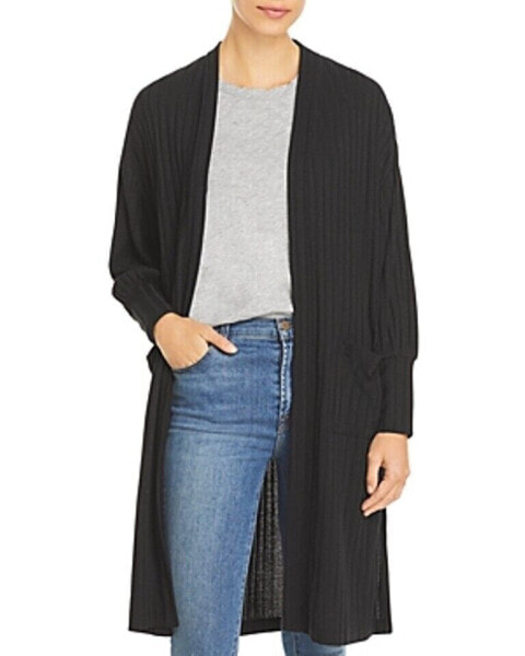 Status by Chenault Ribbed Duster Cardigan Black L