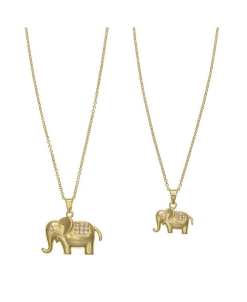 FAO Schwarz women's Elephant Shape Pendant Necklace Set