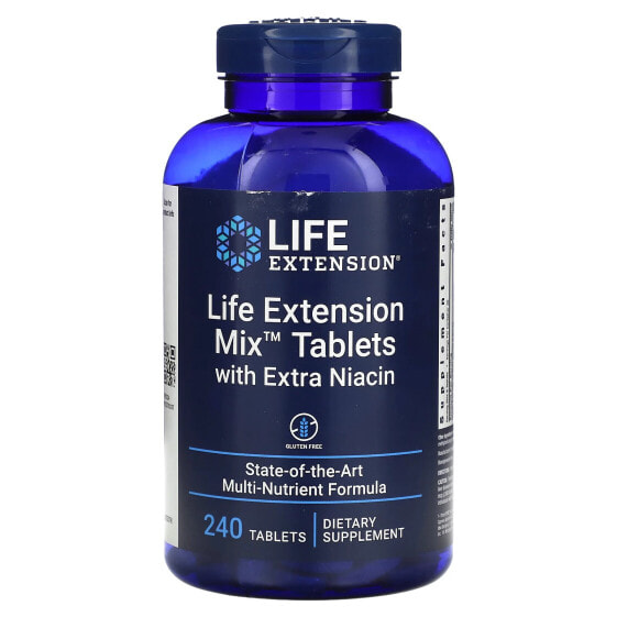 Life Extension Mix Tablets with Extra Niacin, 240 Tablets