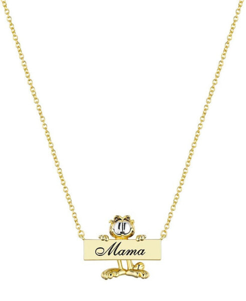 Unwritten 14K Gold Plated Garfield "Mama" Necklace