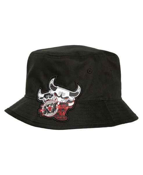 Men's Black Chicago Bulls 20th Anniversary Bucket Hat