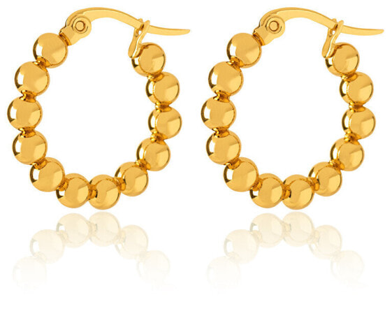 Fashion gilded beaded earrings circles