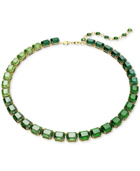 Millenia Gold-Tone Crystal Necklace, 16-3/4"