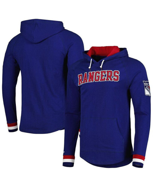 Men's Blue New York Rangers Legendary Slub Hoodie Long Sleeve T-shirt