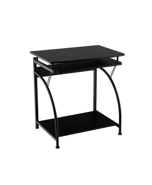 27.5 Inch Laptop Table Computer Desk for Small Spaces with Pull-out Keyboard Tray