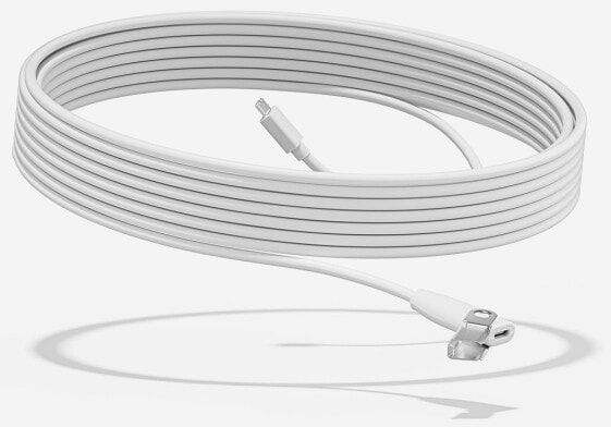 Logitech Rally Mic Pod Extension Cable - White - 10 m - Logitech - Rally Bar (supports up to 2 cables) Rally Bar Mini (supports up to 2 cables) Rally (supports 1... - 4.2 mm - 2.1 kg