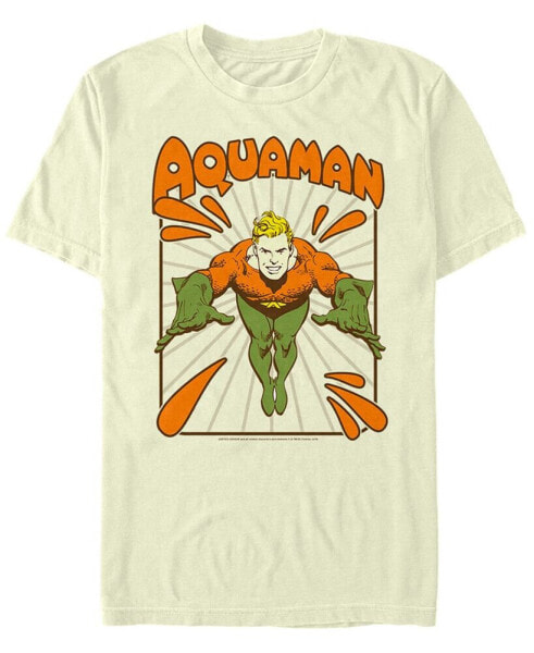DC Men's Retro Aquaman Portrait Short Sleeve T-Shirt