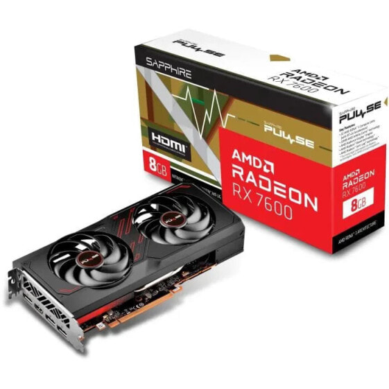 Sapphire - Grafikkarte - Pulse Amd Radeon - RX 7600 Gaming 8 GB GDDR6 - HDMI / Triple DP