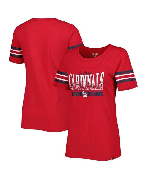 Women's Red St. Louis Cardinals Team Stripe T-shirt