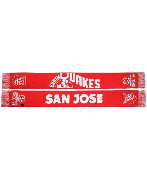 Шарф мужской и женский красный с крючком San Jose Earthquakes от Ruffneck Scarves