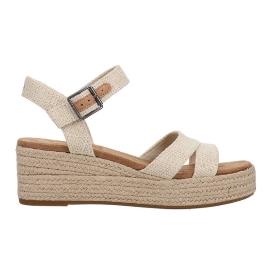 Сандалии для женщин белого цвета TOMS Audrey Espadrille Wedge Casual 10020758T-101