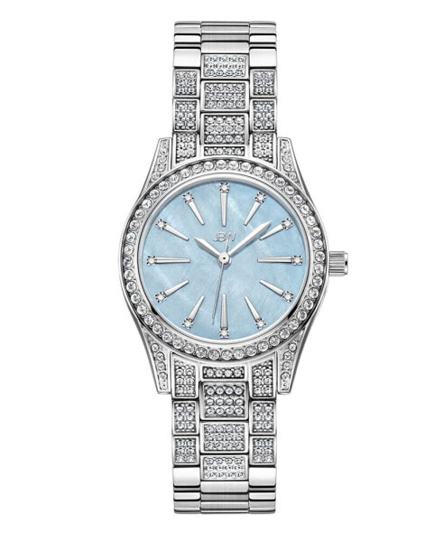 Women's Cristal Spectra Silver-Tone Stainless Steel Diamond Watch, 28mm
