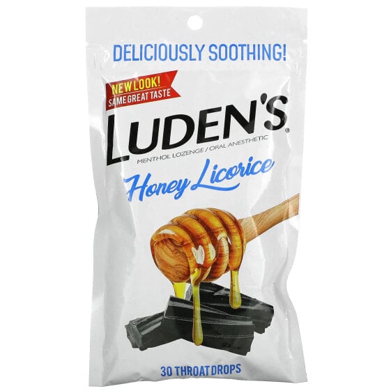 Леденцы от горла с медом и солодкой Luden's, 30 шт. - Противоангинное средство
