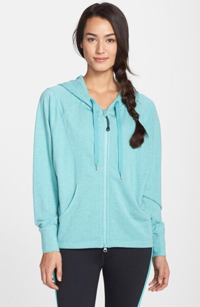 Zella 'Heart & Soul' Zip Turquoise Hoodie Sz S $78