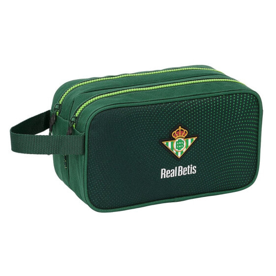 SAFTA Real Betis Balompie With Two Zippers Water Resistent wash bag