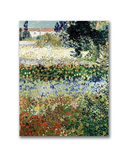 Vincent Van Gogh 'Garden in Bloom' Canvas Art - 47" x 30"