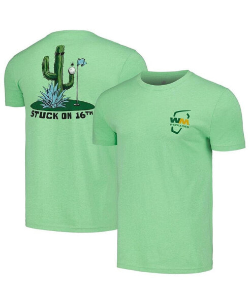 Men's and Women's Heather Green WM Phoenix Open Stuck on 16th T-shirt