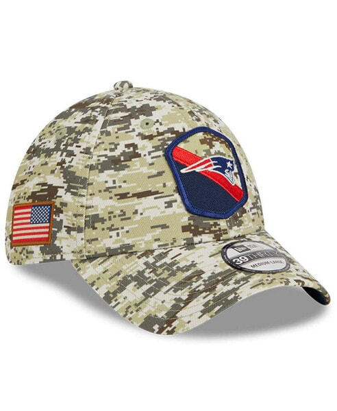 Men's Camo New England Patriots 2023 Salute To Service 39THIRTY Flex Hat