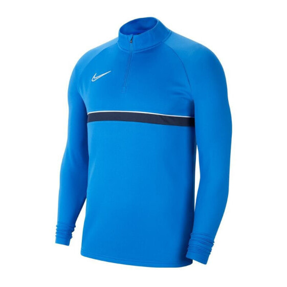 Мужской свитшот спортивный синий с молнией Nike Dri-FIT Academy 21 Dril M CW6110-463