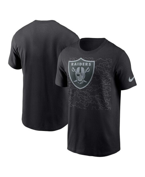 Men's Black Las Vegas Raiders RFLCTV T-shirt