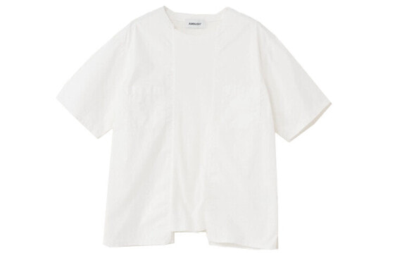 AMBUSH 混合材料圆领短袖T恤 男款 白色 送礼推荐 / Футболка AMBUSH T 15380064