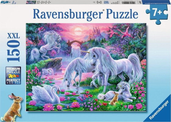 Ravensburger Puzzle 150 Jednorożec o zachodzie słońca