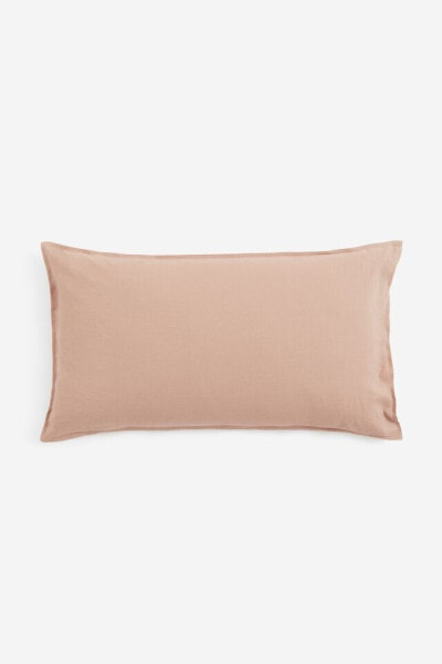 Washed Linen-blend Pillowcase