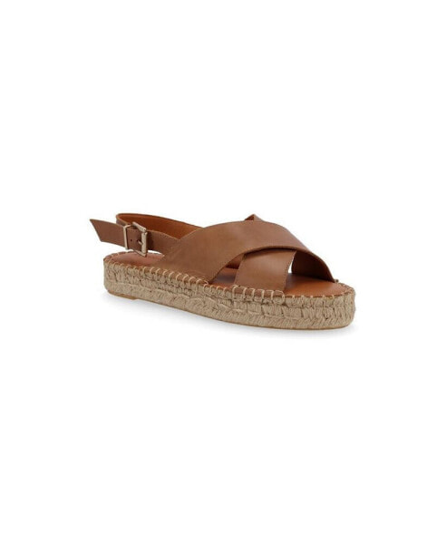 Women's Crossed Leather Sandals