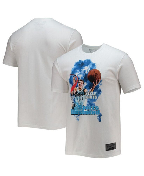 Men's Mitchell and Ness x Sports Illustrated Dirk Nowitzki White Dallas Mavericks Player T-shirt