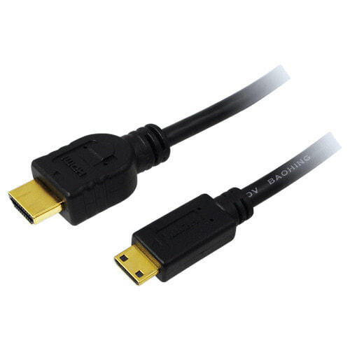 LogiLink CH0022, 1.5 m, HDMI Type A (Standard), HDMI Type C (Mini), 8.16 Gbit/s, Black