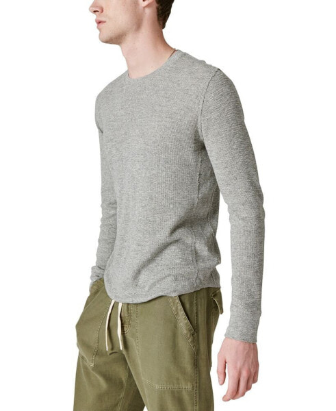 Men's Garment Dyed Thermal Long Sleeve Crewneck T-Shirt