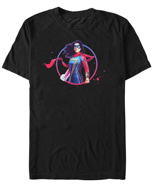 Men's Marvel Likeness Ms. Marvel Hero Shot Short Sleeve T-shirt