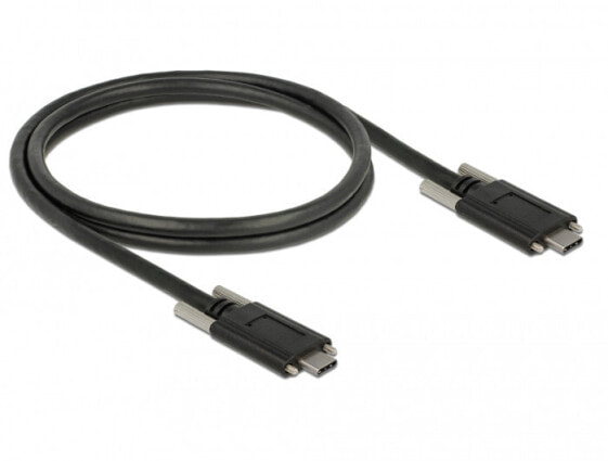 Delock 83720 - 1 m - USB C - USB C - USB 3.2 Gen 2 (3.1 Gen 2) - Male/Male - Black
