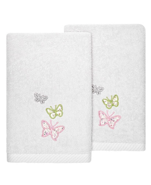 Textiles Turkish Cotton Mariposa Embellished Towel Set, 3 Piece