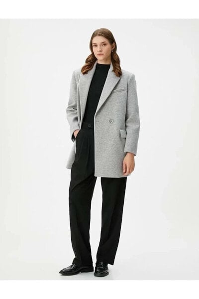 Кашемировое пальто Koton Coat Grey