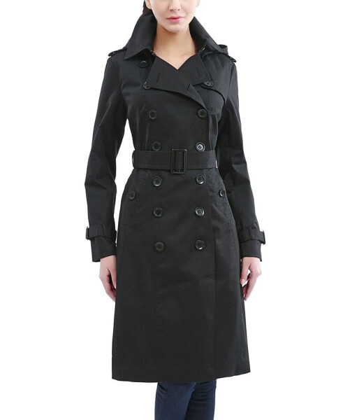 Women's Kayla Water Resistant Hooded Trench Coat