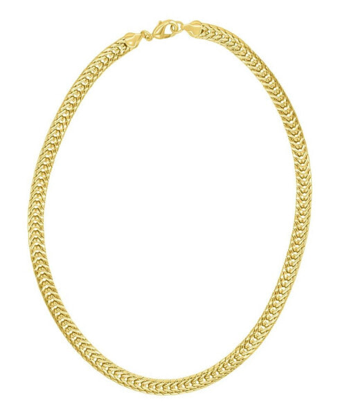 Gold Wheat Herringbone Chain Necklace