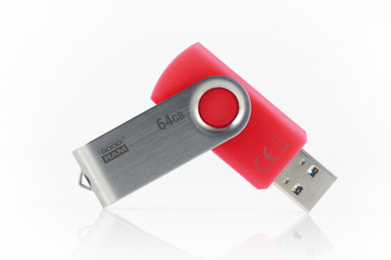 GoodRam UTS3 - 64 GB - USB Type-A - 3.2 Gen 1 (3.1 Gen 1) - 60 MB/s - Swivel - Red