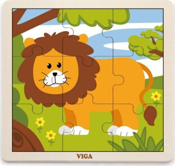 Viga Viga 51442 Puzzle na podkładce 9 elementów - lew