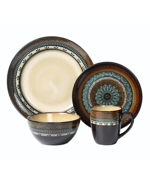 16 Piece Glazed Dinnerware