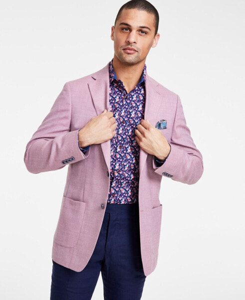 Men's Slim-Fit Lilac Weave Wool-Blend Sport Coat