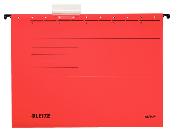 Esselte Leitz Alpha - A4 - Cardboard - Red - Plastic - 348 mm - 260 mm