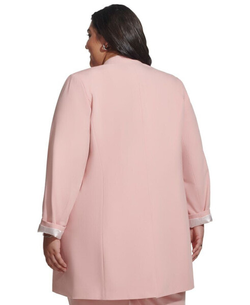 Куртка с открытым передом и раскатанным манжетом Calvin Klein плюс размер