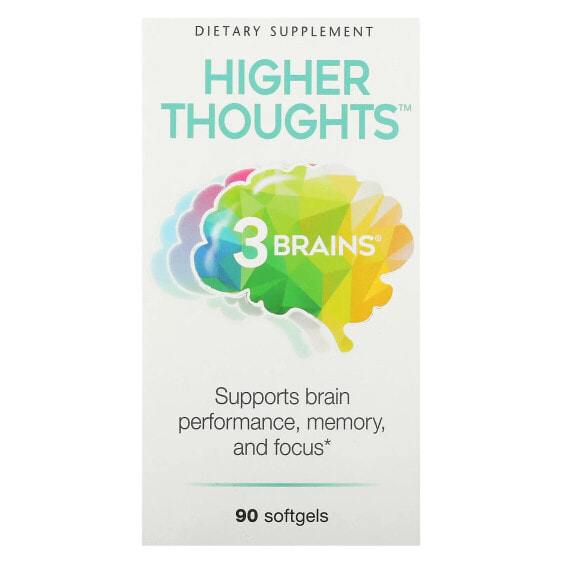 Витамин для улучшения памяти Natural Factors 3 Brains Higher Thoughts, 90 капсул