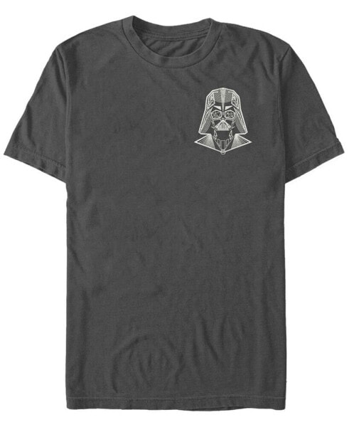 Star Wars Men's Left Pocket Geo Vader Short Sleeve T-Shirt