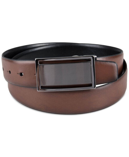 Men's Reversible Cut-Out Plaque Belt, Created for Macy's