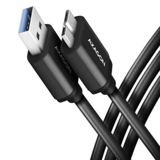 AXAGON BUMM3-AM10AB Kabel Micro-B USB auf USB-A 3.2 Gen 1, schwarz - 1m