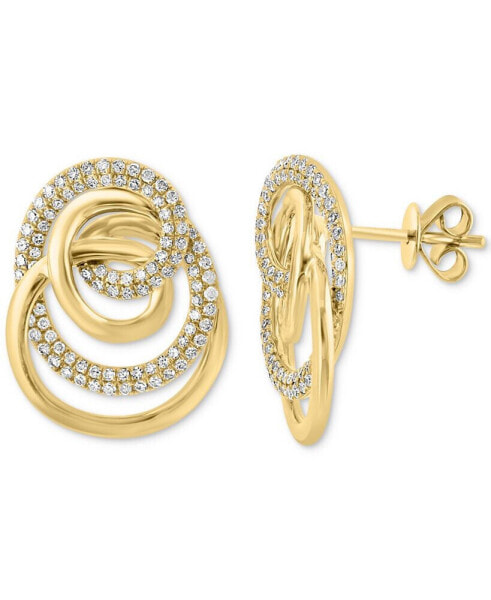 EFFY® Diamond Sculptural Drop Earrings (5/8 ct. t.w.) in 14k Gold